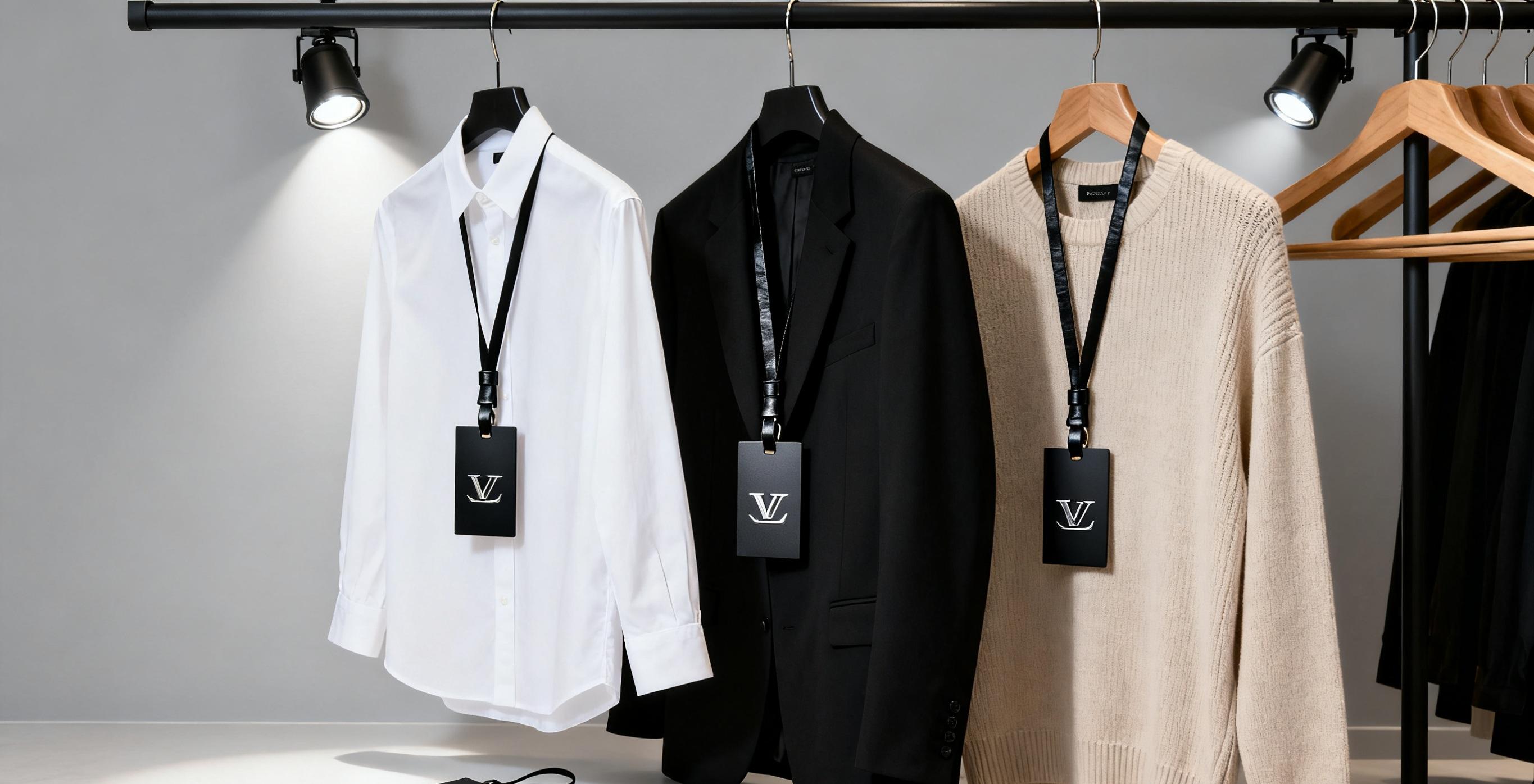 Fashion garments with branded hangtags